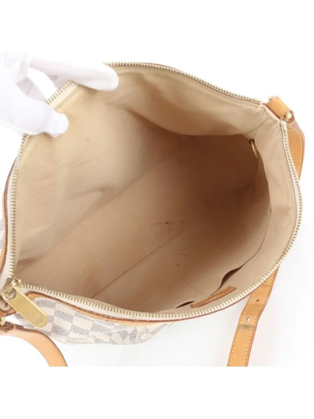 Louis Vuitton Damier Azur Syracuse MM Leather Shoulder Bag Crossbody